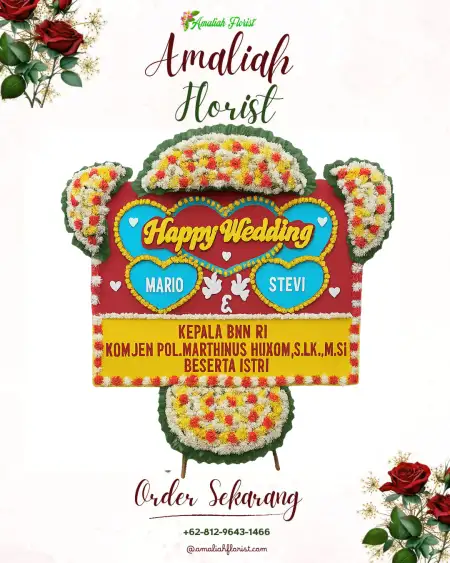 Papan Bunga Pernikahan Mambak